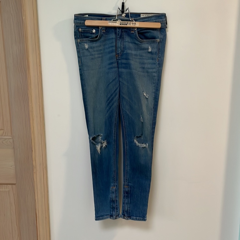 Rag and Bone Skinny Zipper Capri 29